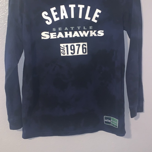 NFL Seattle Seahawks Blue Tie Dye Long Sleeve Shirt - Picture 4 of 8